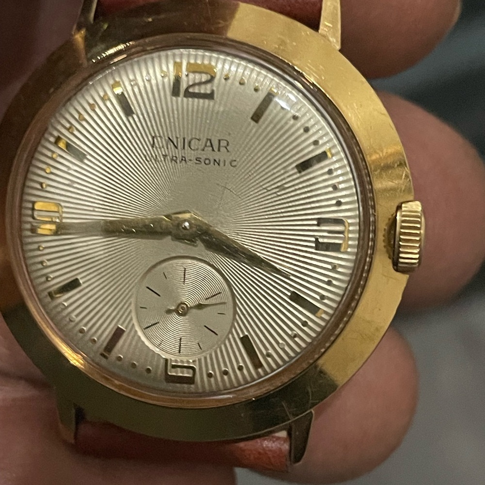 Vintage Enicar Gold Ultra-Sonic  manual wind Timepiece